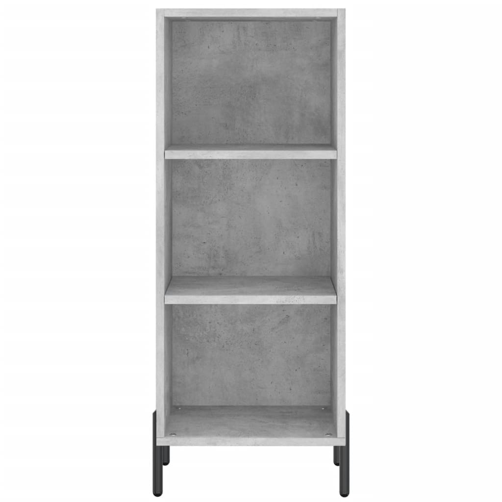 Skænk Beton Grå 34,5x32,5x90 cm Træ Materiale