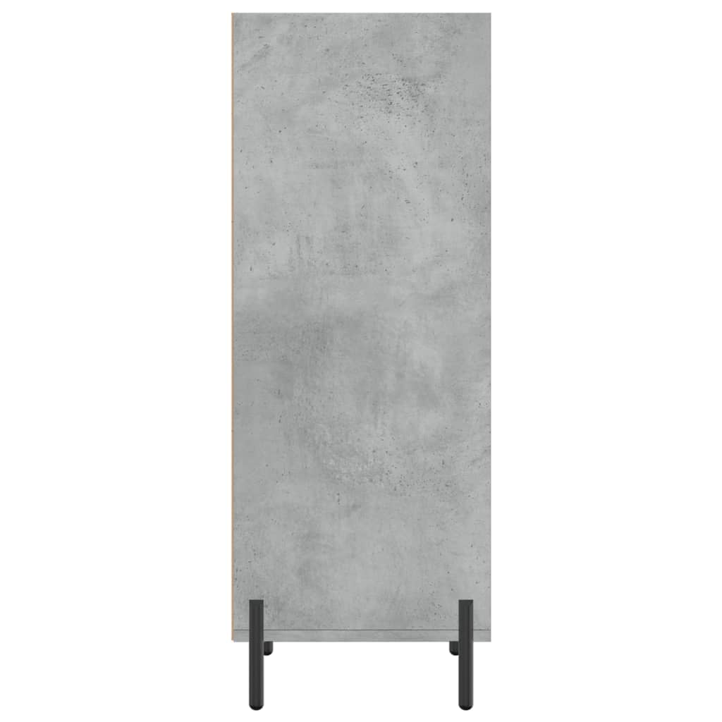 Skænk Beton Grå 34,5x32,5x90 cm Træ Materiale