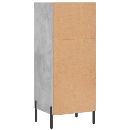 Skænk Beton Grå 34,5x32,5x90 cm Træ Materiale