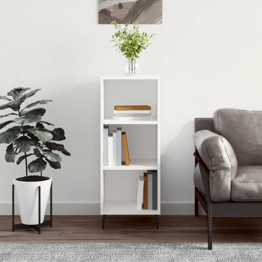 Skænk Hvid 34,5x32,5x90 cm Træ Materiale
