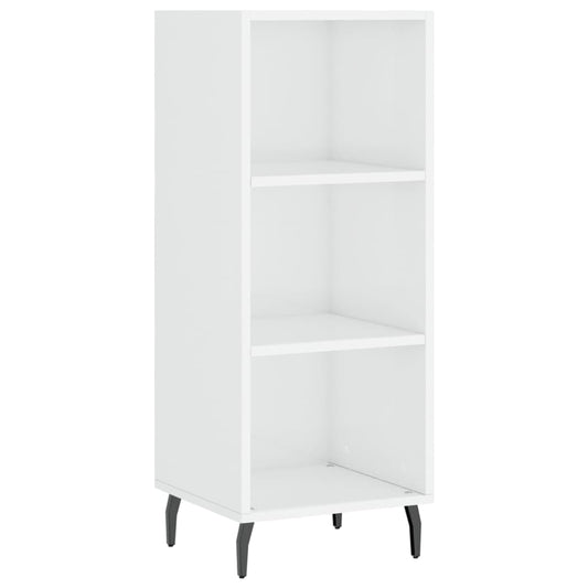 Skænk Højglans Hvid 34,5x32,5x90 cm Træmateriale