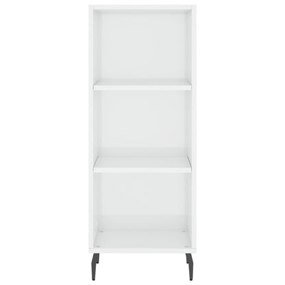 Skænk Højglans Hvid 34,5x32,5x90 cm Træmateriale