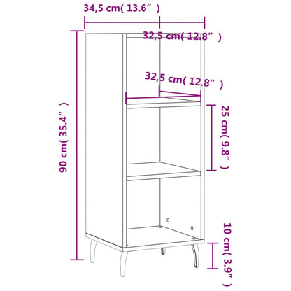 Skænk røget eg 34,5x32,5x90 cm træmateriale