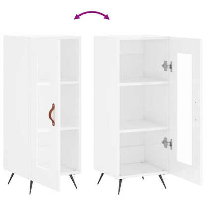 Sideboard Hochglanz-Weiß 34,5x34x90 cm Holzwerkstoff