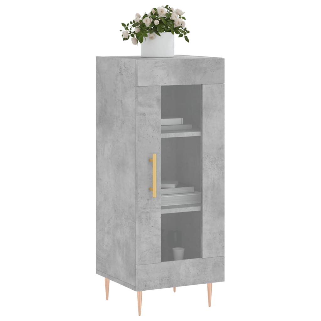 Sideboard Betongrau 34,5x34x90 cm Holzwerkstoff