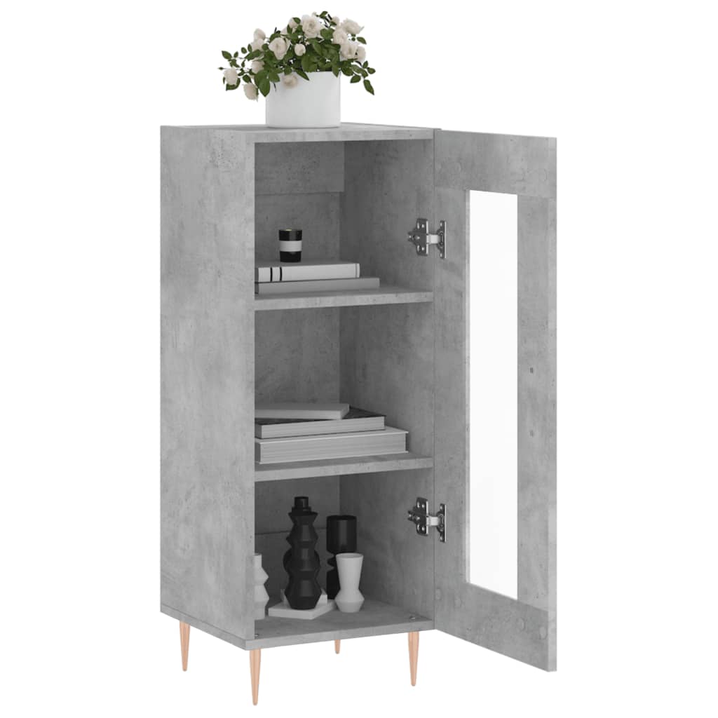 Sideboard Betongrau 34,5x34x90 cm Holzwerkstoff