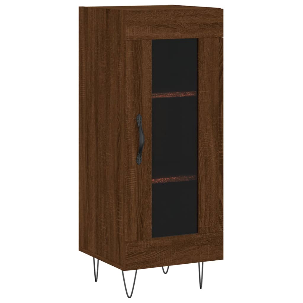 Sideboard Braun Eichen-Optik 34,5x34x90 cm Holzwerkstoff