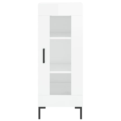 Sideboard Hochglanz-Weiß 34,5x34x90 cm Holzwerkstoff
