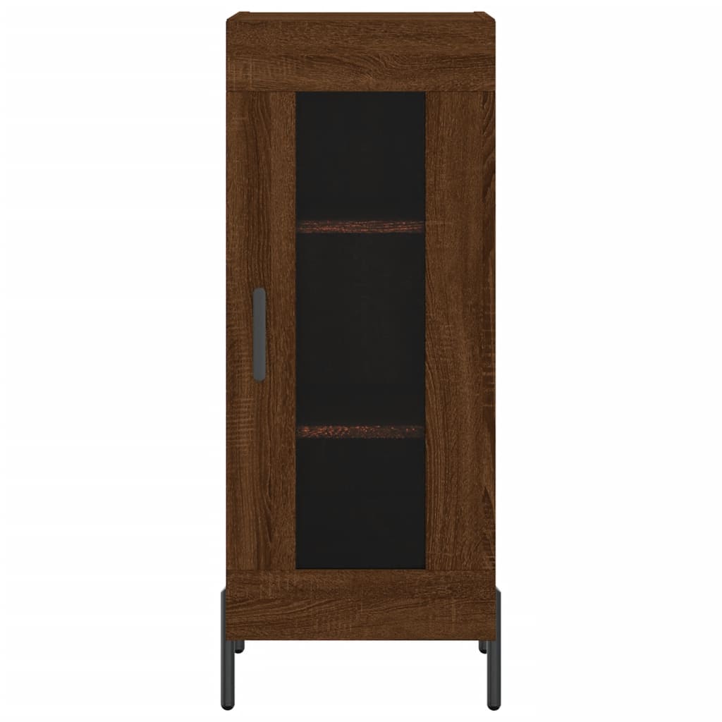 Sideboard Braun Eichen-Optik 34,5x34x90 cm Holzwerkstoff