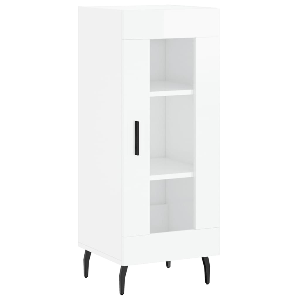 Sideboard Hochglanz-Weiß 34,5x34x90 cm Holzwerkstoff