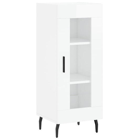 Sideboard Hochglanz-Weiß 34,5x34x90 cm Holzwerkstoff
