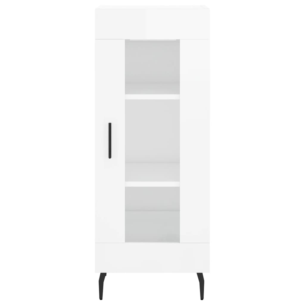 Sideboard Hochglanz-Weiß 34,5x34x90 cm Holzwerkstoff