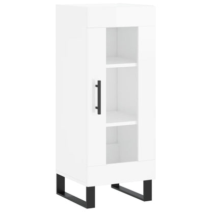Sideboard Hochglanz-Weiß 34,5x34x90 cm Holzwerkstoff