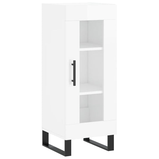 Sideboard Hochglanz-Weiß 34,5x34x90 cm Holzwerkstoff
