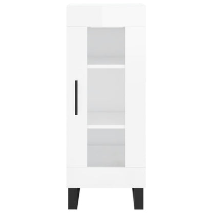 Sideboard Hochglanz-Weiß 34,5x34x90 cm Holzwerkstoff