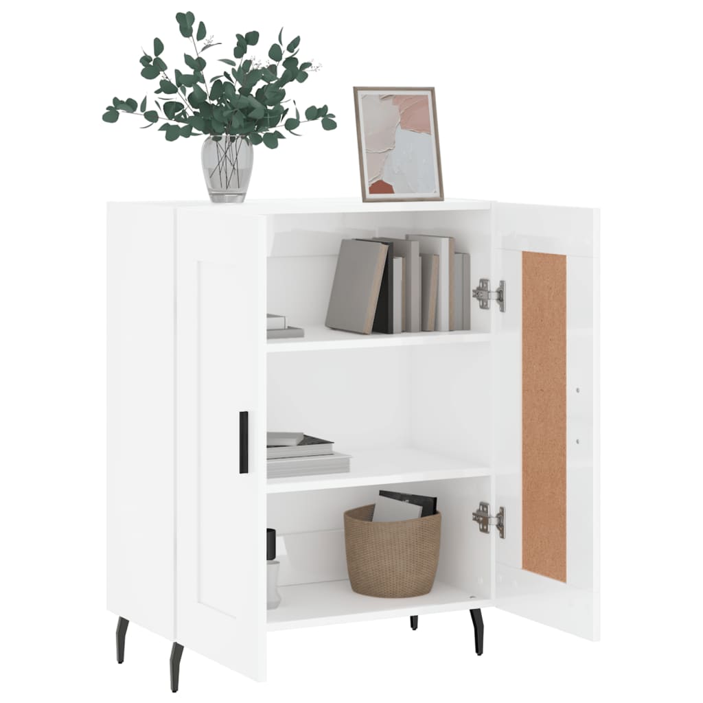 Sideboard Hochglanz-Weiß 69,5x34x90 cm Holzwerkstoff