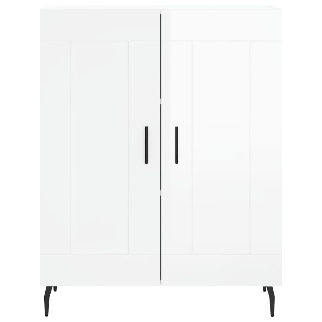 Sideboard Hochglanz-Weiß 69,5x34x90 cm Holzwerkstoff