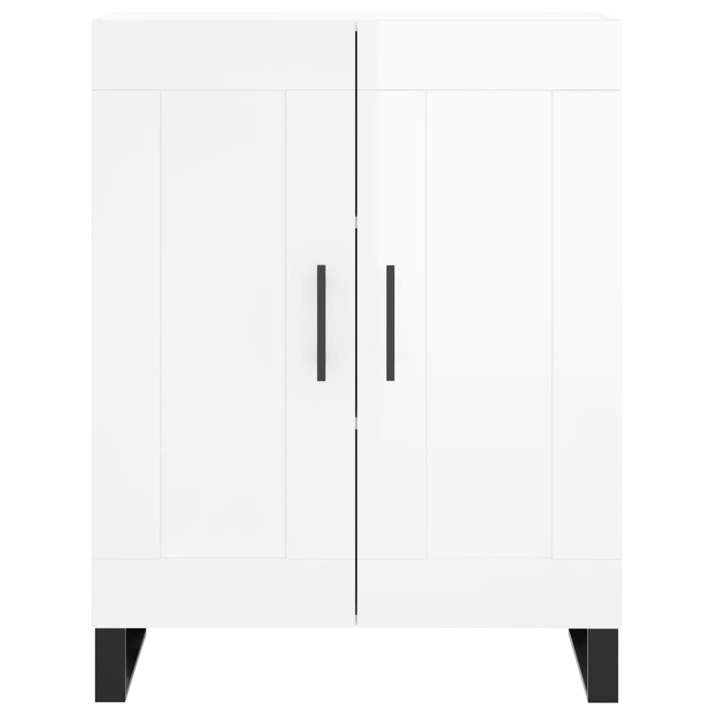 Sideboard Hochglanz-Weiß 69,5x34x90 cm Holzwerkstoff