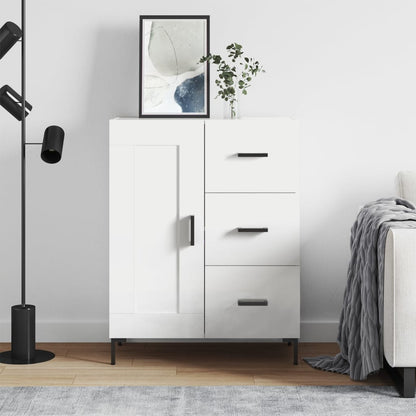 Skænk Hvid 69,5x34x90 cm Træ Materiale