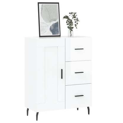 Sideboard Hochglanz-Weiß 69,5x34x90 cm Holzwerkstoff