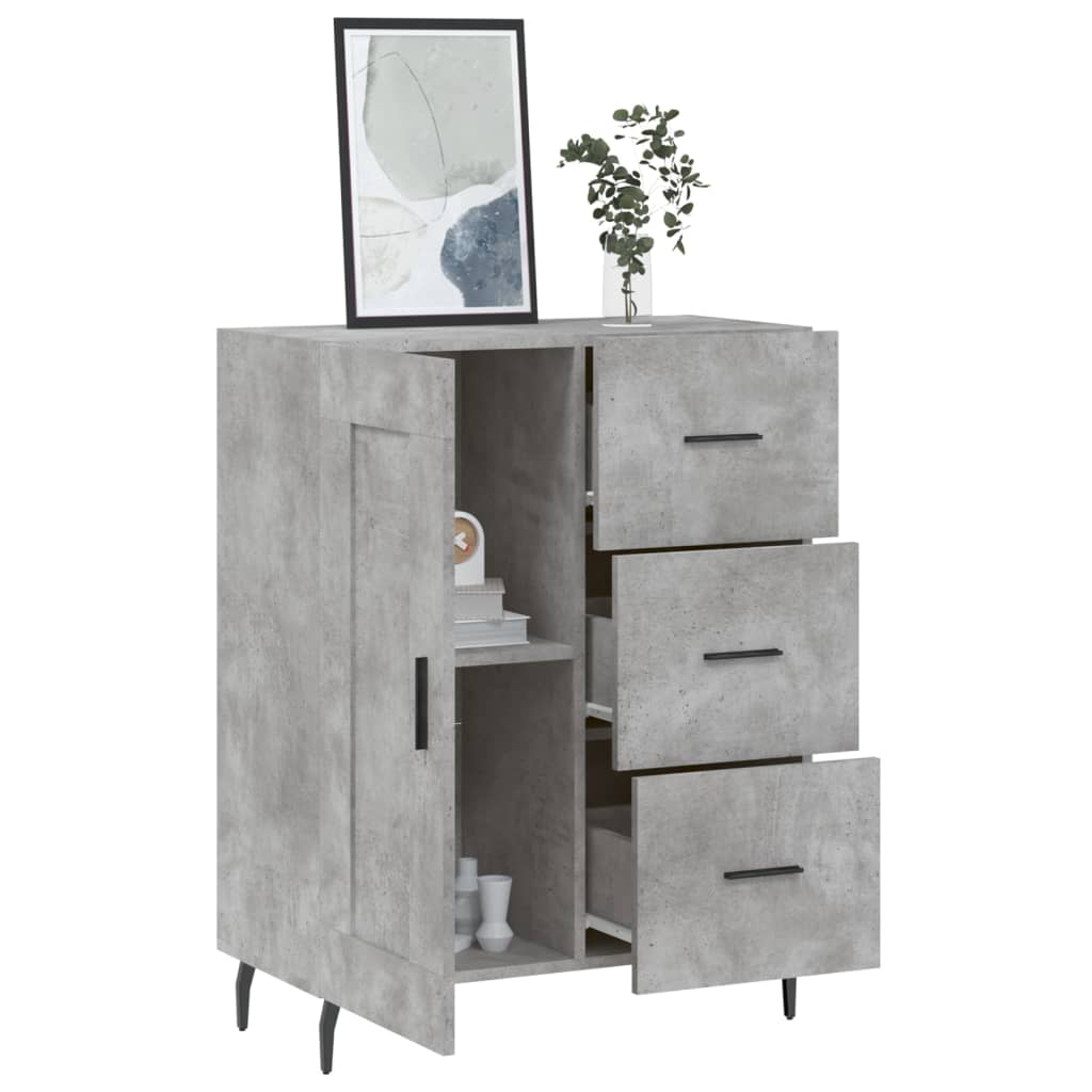 Sideboard Betongrau 69,5x34x90 cm Holzwerkstoff