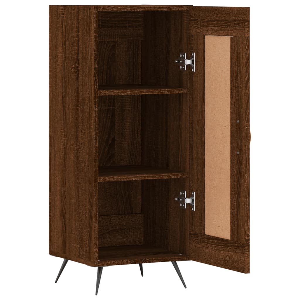 Skænk Brun Eg Look 34,5x34x90 cm Træmateriale