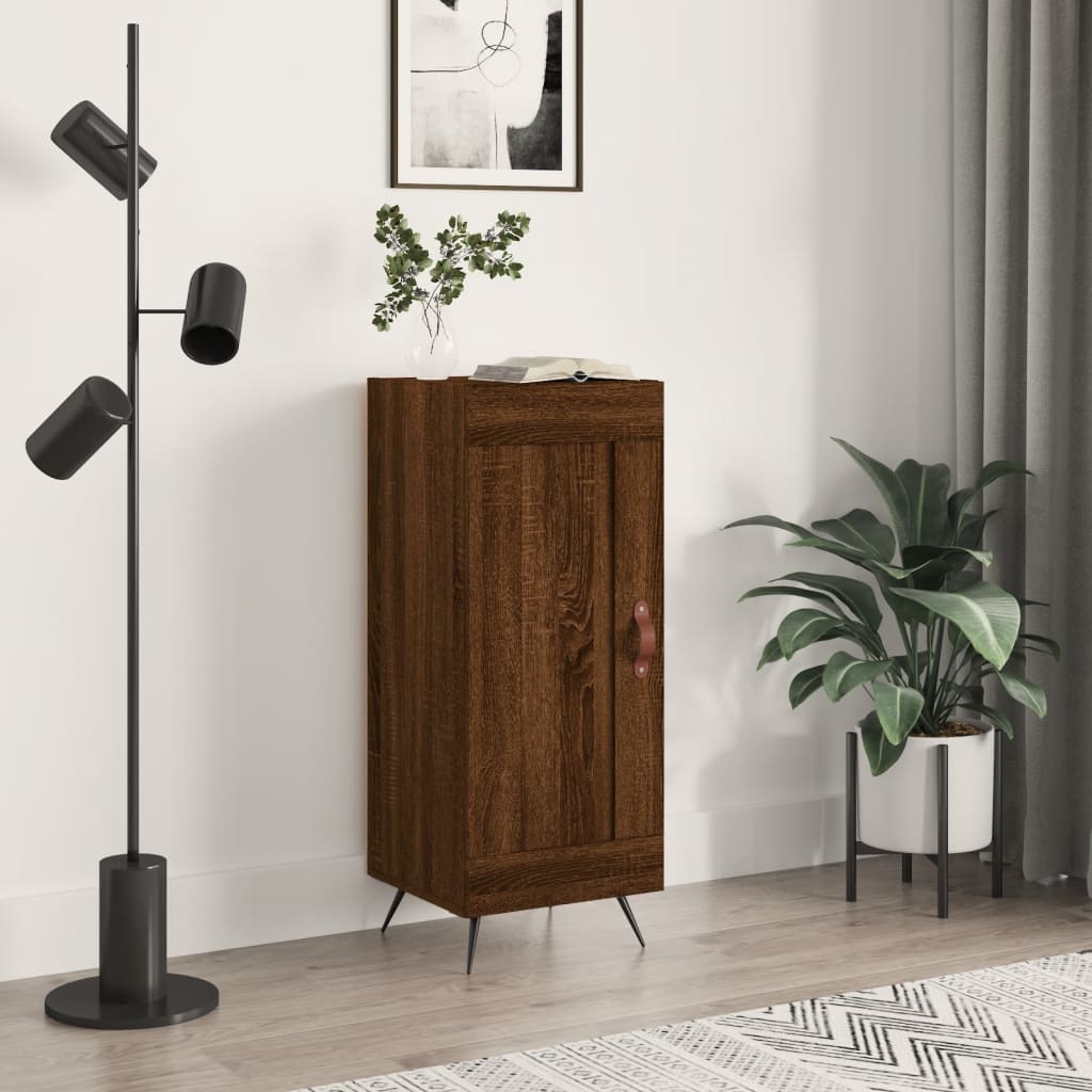 Skænk Brun Eg Look 34,5x34x90 cm Træmateriale