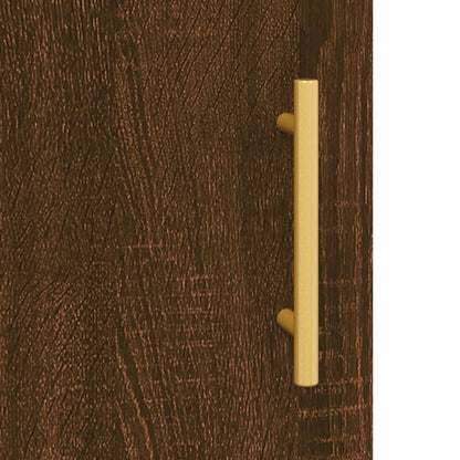 Sideboard Braun Eichen-Optik 34,5x34x90 cm Holzwerkstoff