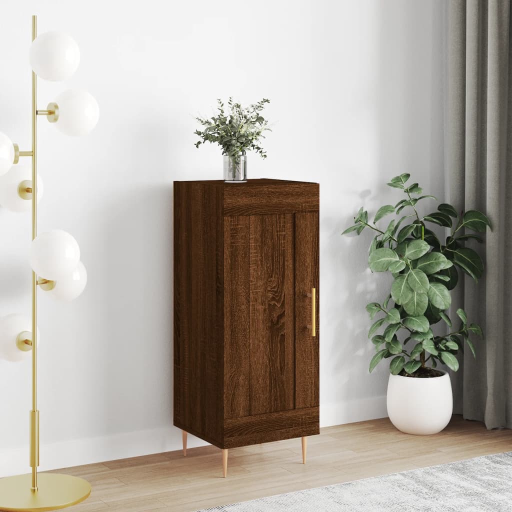 Sideboard Braun Eichen-Optik 34,5x34x90 cm Holzwerkstoff