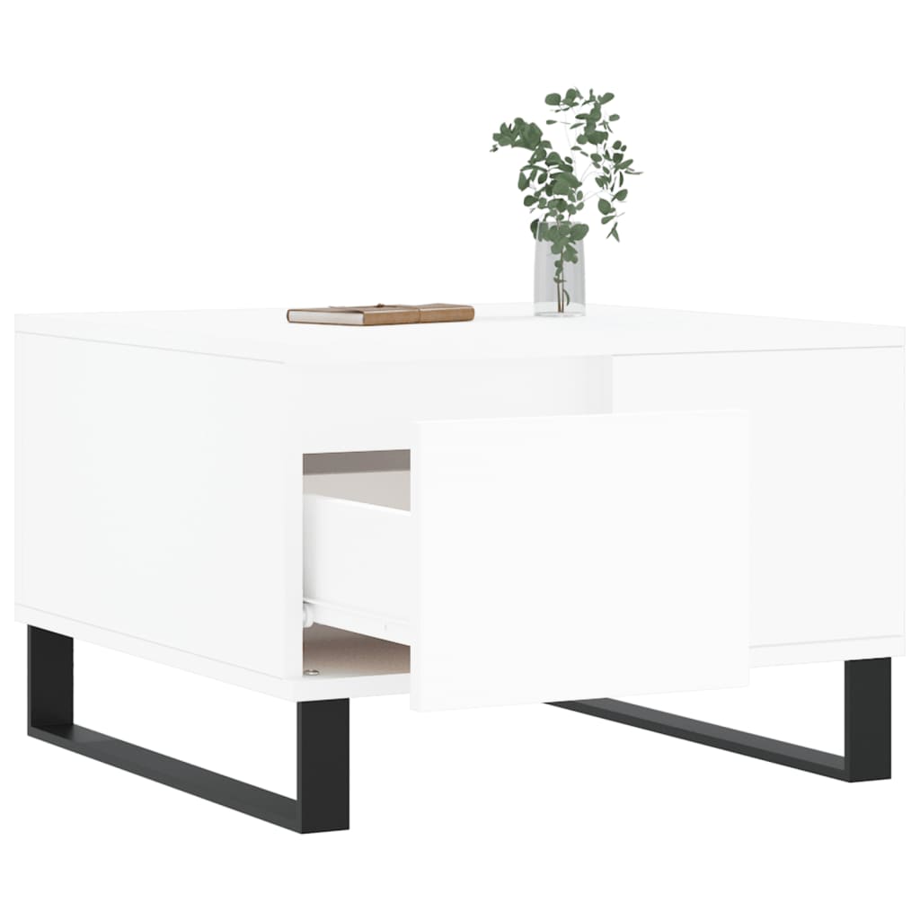 Couchtisch Weiß 55x55x36,5 cm Holzwerkstoff