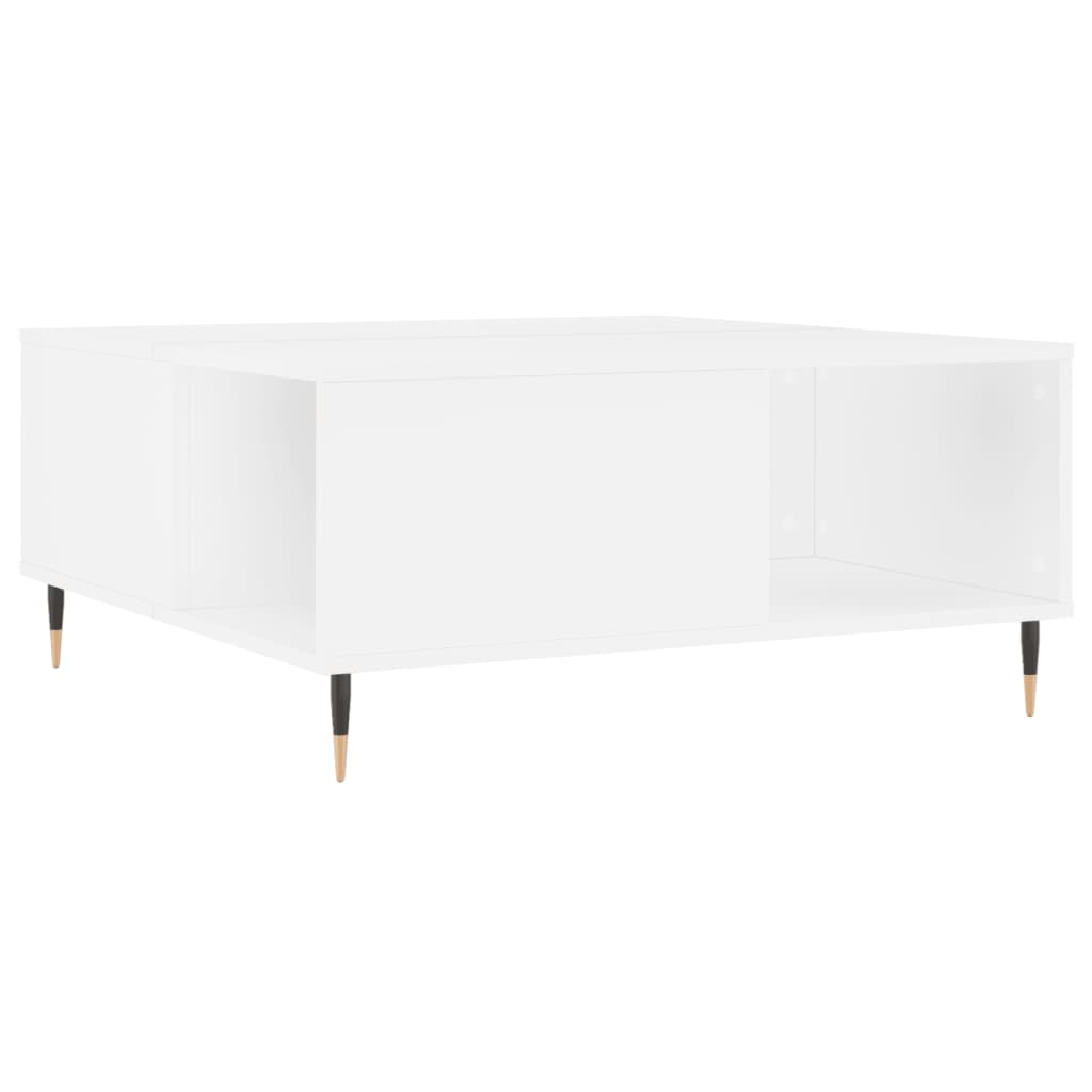 Sofabord Hvid 80x80x36,5 cm Træ Materiale