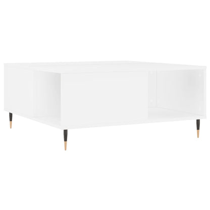 Sofabord Hvid 80x80x36,5 cm Træ Materiale