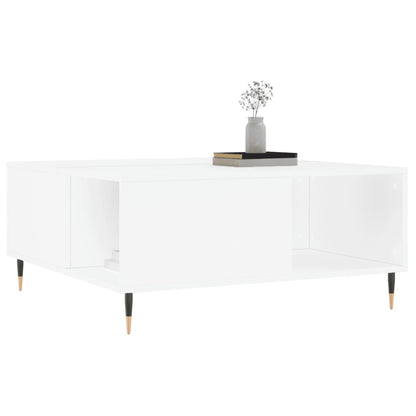 Sofabord Hvid 80x80x36,5 cm Træ Materiale