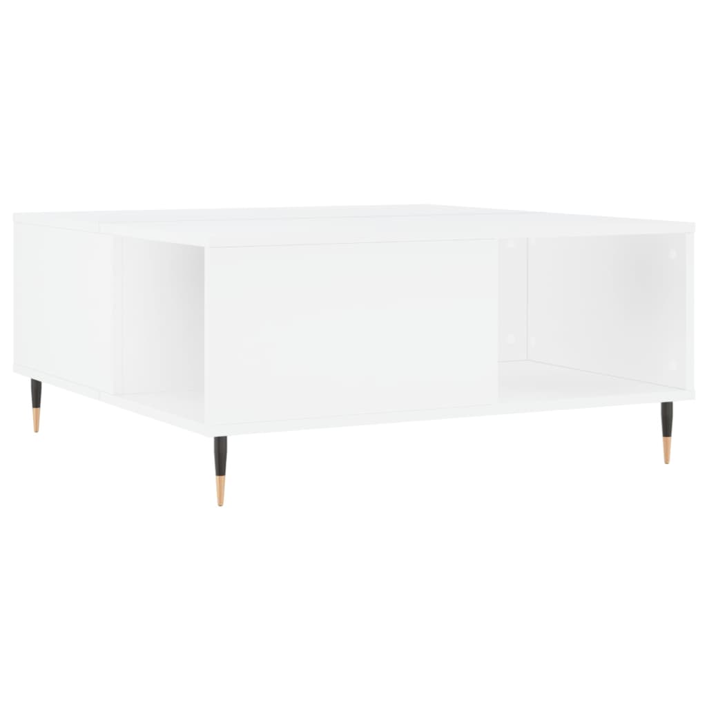 Sofabord Hvid 80x80x36,5 cm Træ Materiale
