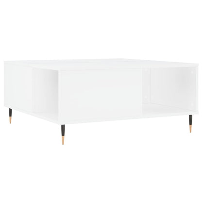 Sofabord Hvid 80x80x36,5 cm Træ Materiale