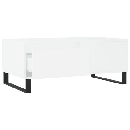 Sofabord Hvid 90x50x36,5 cm Træ Materiale
