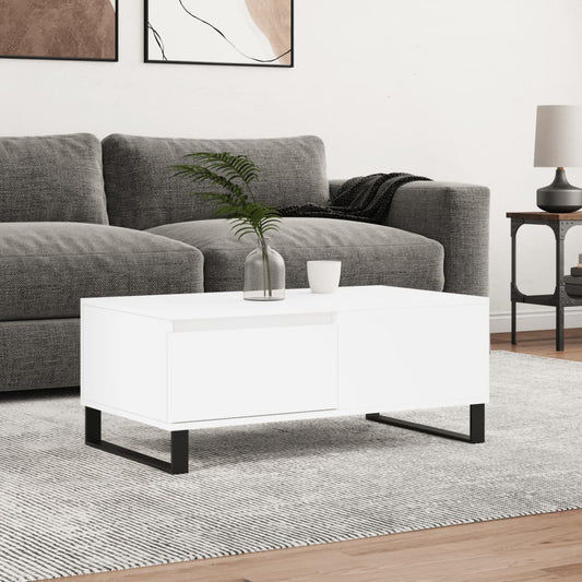 Sofabord Hvid 90x50x36,5 cm Træ Materiale