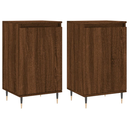 Skænke 2 stk Brun eg look 40x35x70 cm træmateriale
