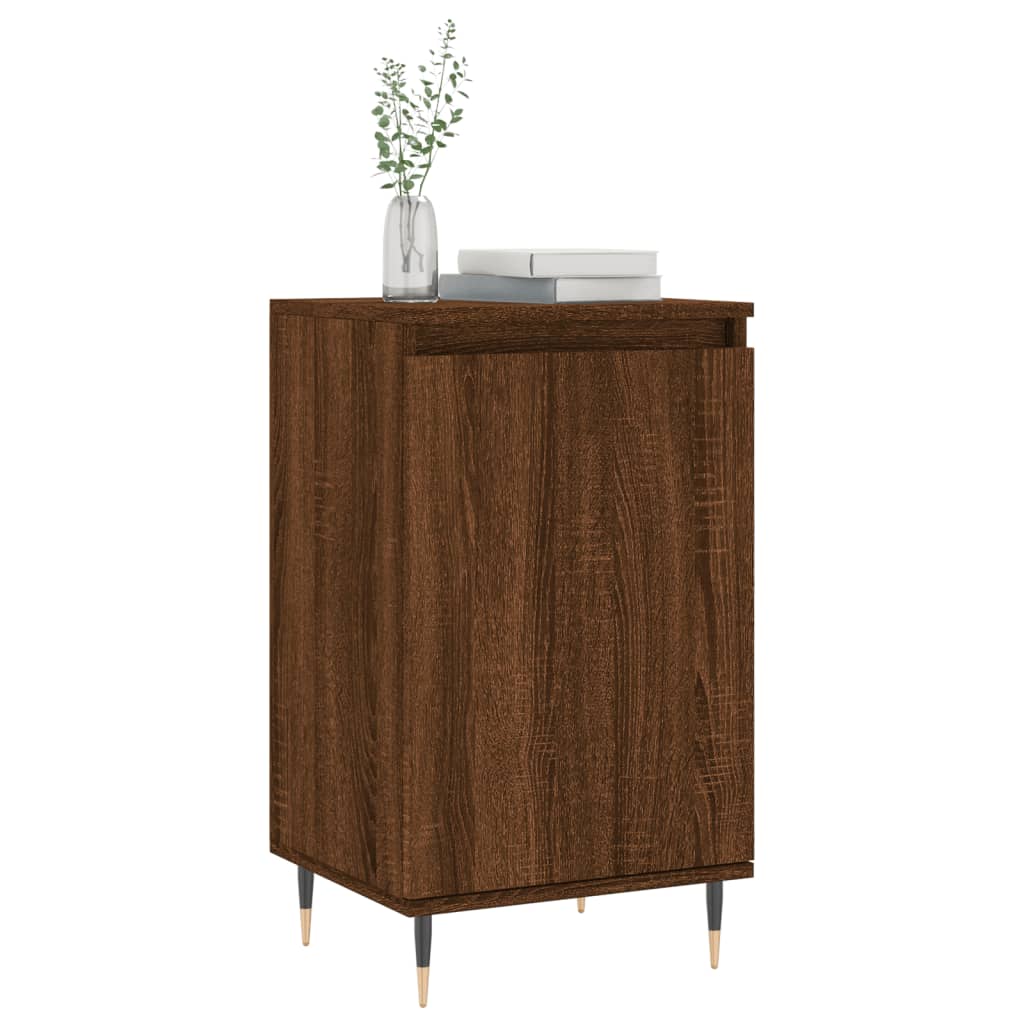 Skænke 2 stk Brun eg look 40x35x70 cm træmateriale