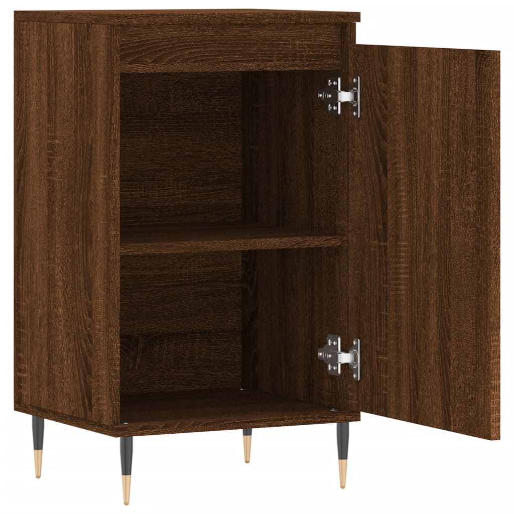 Skænke 2 stk Brun eg look 40x35x70 cm træmateriale