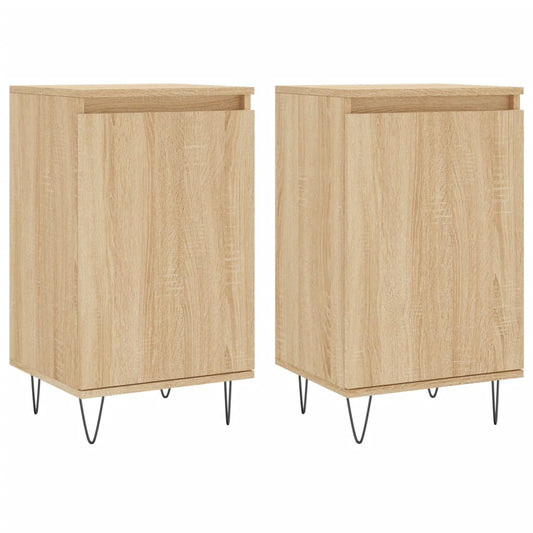 Sideboards 2 Stk. Sonoma-Eiche 40x35x70 cm Holzwerkstoff