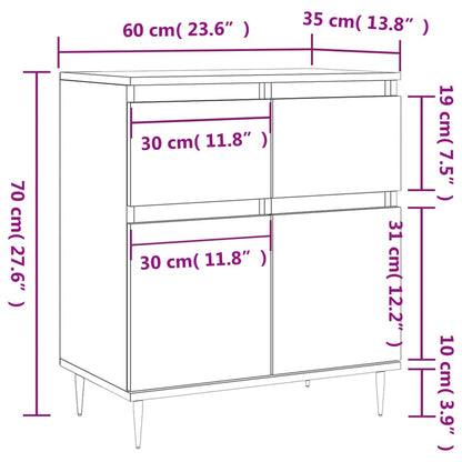 Sideboard Räuchereiche 60x35x70 cm Holzwerkstoff
