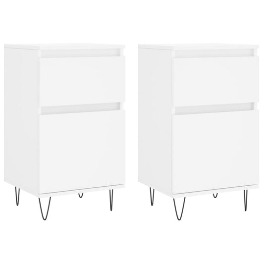 Sideboards 2 Stk. Weiß 40x35x70 cm Holzwerkstoff