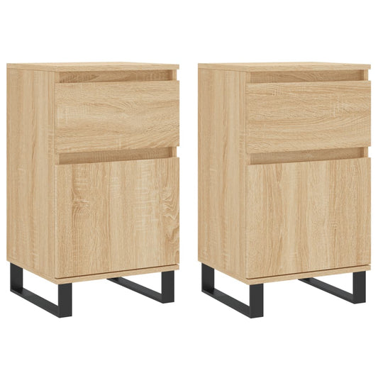 Skænke 2 stk Sonoma eg 40x35x70 cm træmateriale