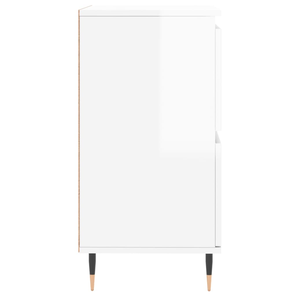 Sideboard Hochglanz-Weiß 60x35x70 cm Holzwerkstoff