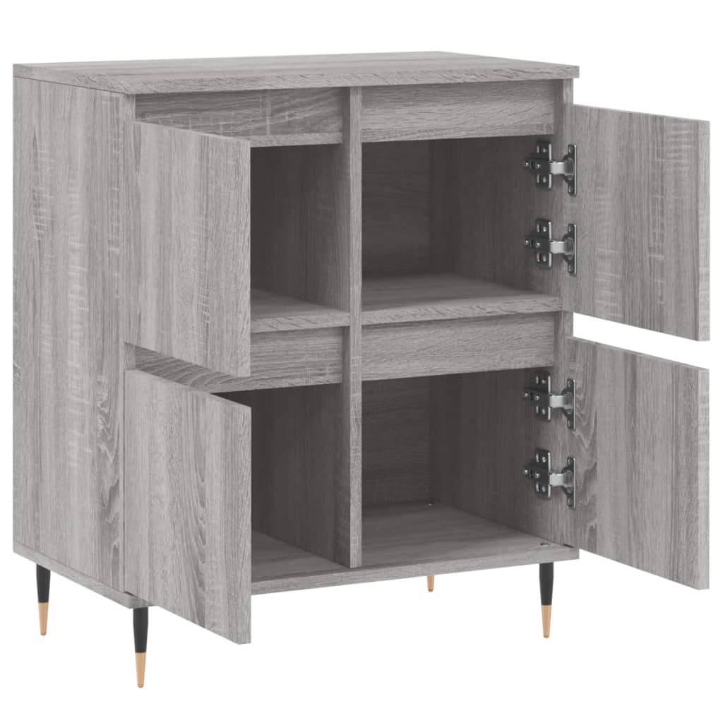 Skænk Grå Sonoma 60x35x70 cm Træmateriale