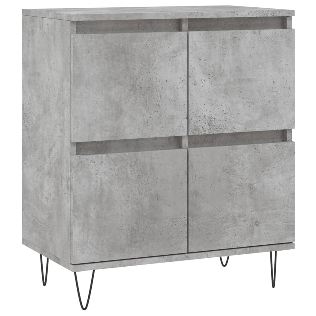 Skænk Beton Grå 60x35x70 cm Træ Materiale