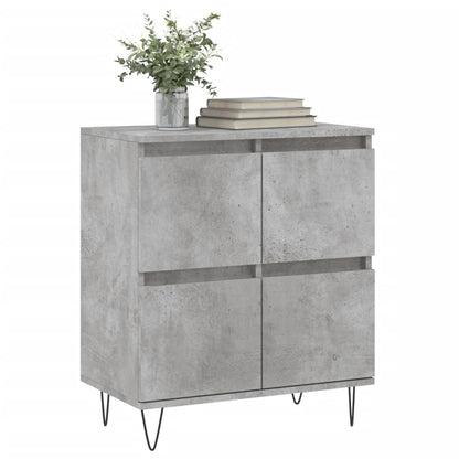 Skænk Beton Grå 60x35x70 cm Træ Materiale