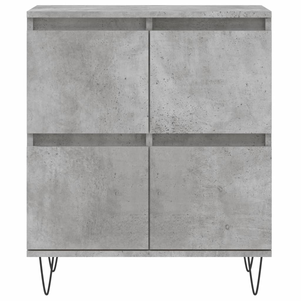 Skænk Beton Grå 60x35x70 cm Træ Materiale