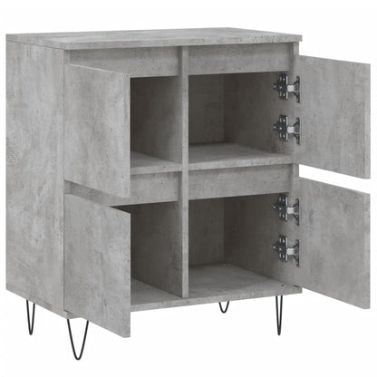 Skænk Beton Grå 60x35x70 cm Træ Materiale